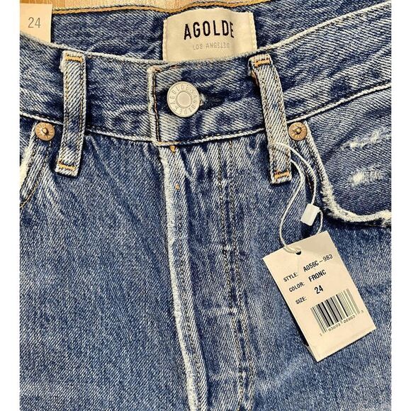 Agolde Riley Mid rise  Straight Leg Ankle jeans - Picture 12 of 15
